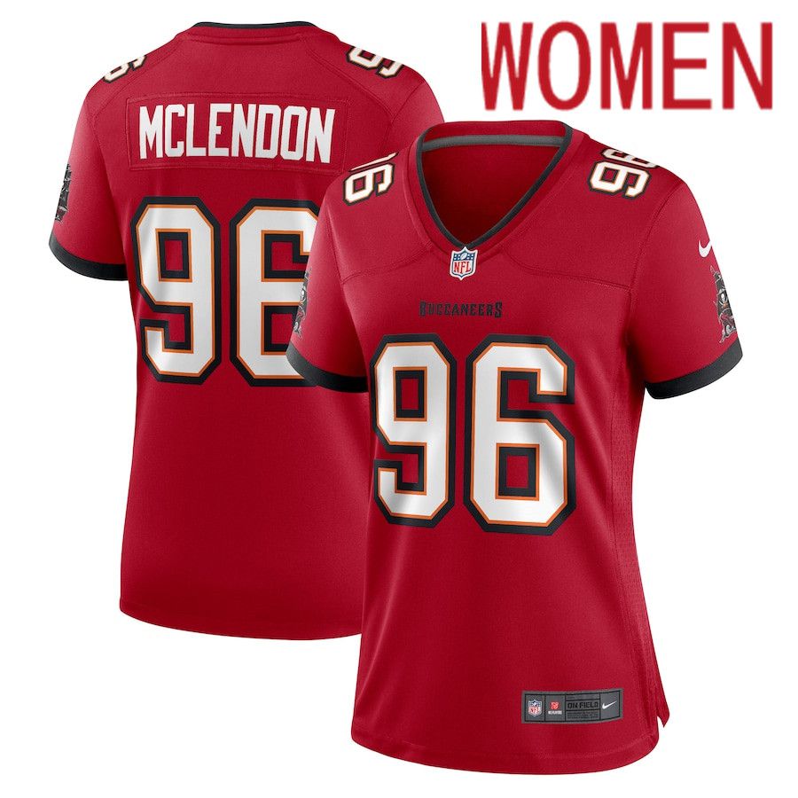Cheap Women Tampa Bay Buccaneers 96 Steve McLendon Nike Red Game NFL Jersey